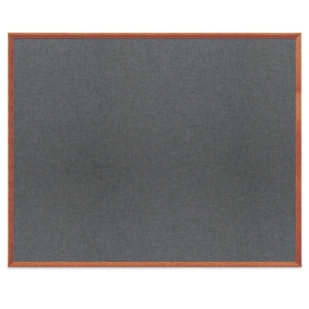 United Visual Products Board, 36x24, Walnut/Black UVDECORK3624OAK-WALNUT-BLKPORC-RUBBER